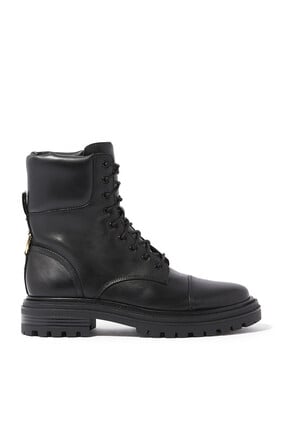 Aleia Leather Combat Boots